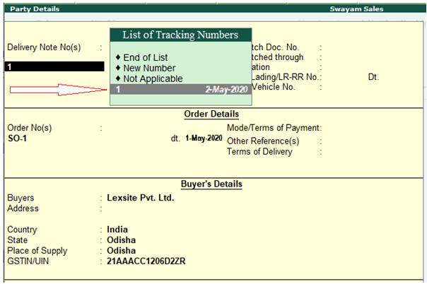 Sales Order Processing in TallyERP9